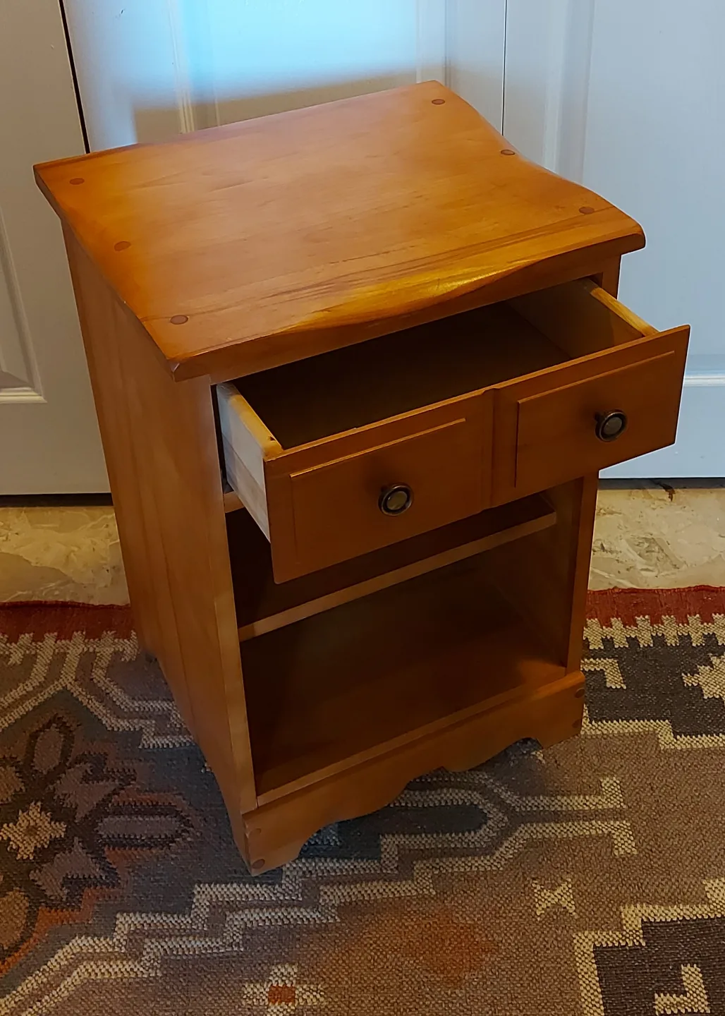 Wooden bedside table image indicator(3)