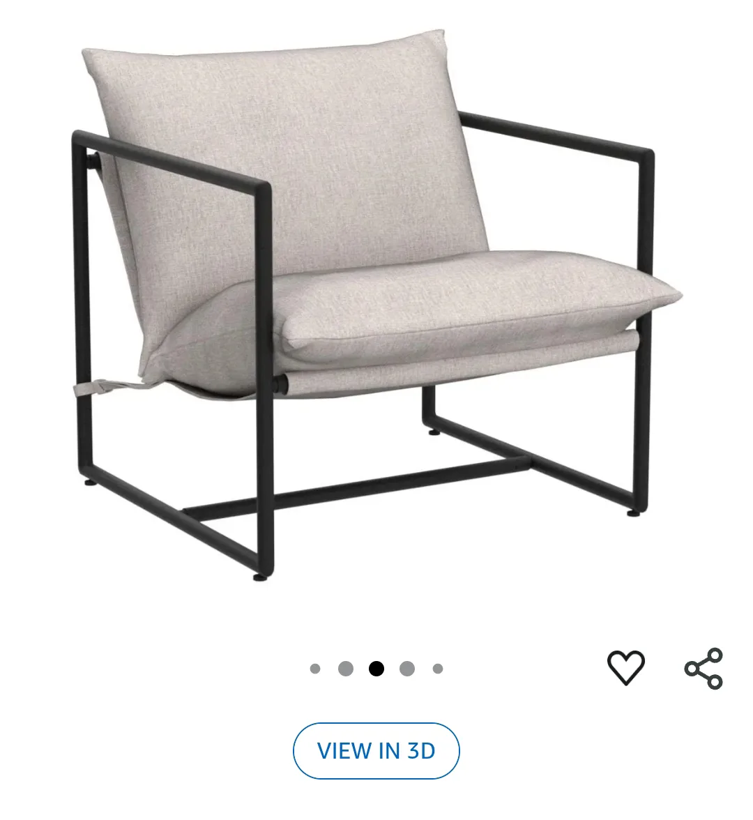 Zinus Aidon Armchair - Oatmeal thumbnail