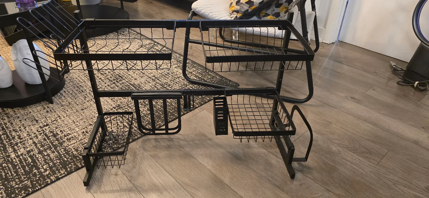 Adjustable Stainless Steel Over Sink Dish Drying Rack thumbnail