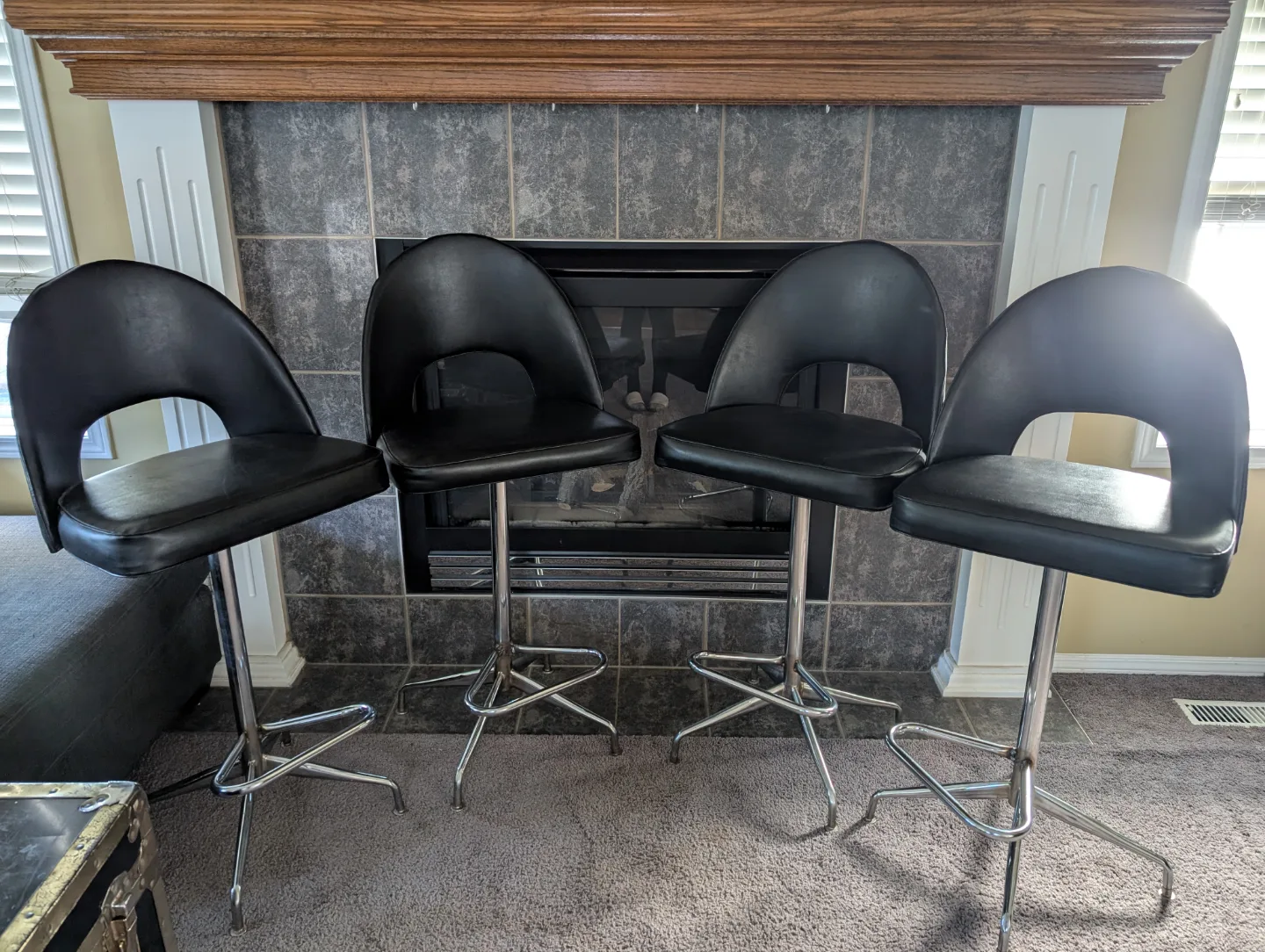 Set of Four Mid-Century Modern Bar Stools thumbnail