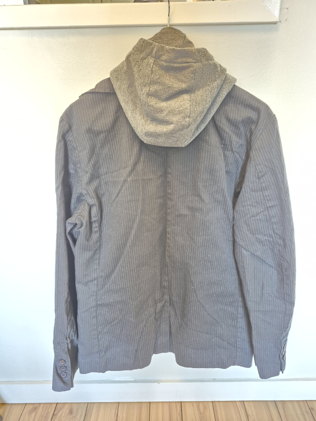 Men's Penguin Pinstripe Blazer with Hoodie #freecycle - photo 2