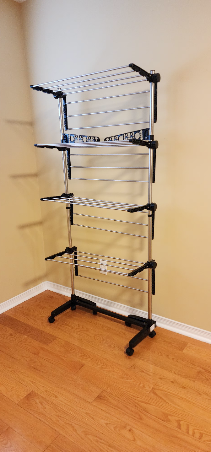 Large Multi-Tier Drying Rack with Wheels - photo 2