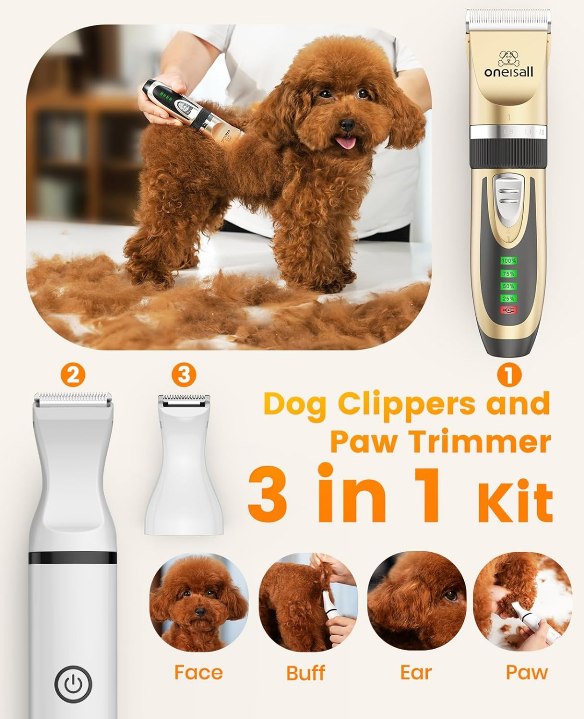 Pet Grooming Clippers & Trimmer Kit - photo 2