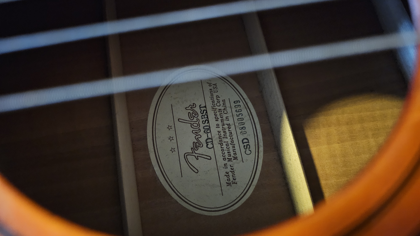 Fender CD-60 SBST Acoustic Guitar with Case - photo 5