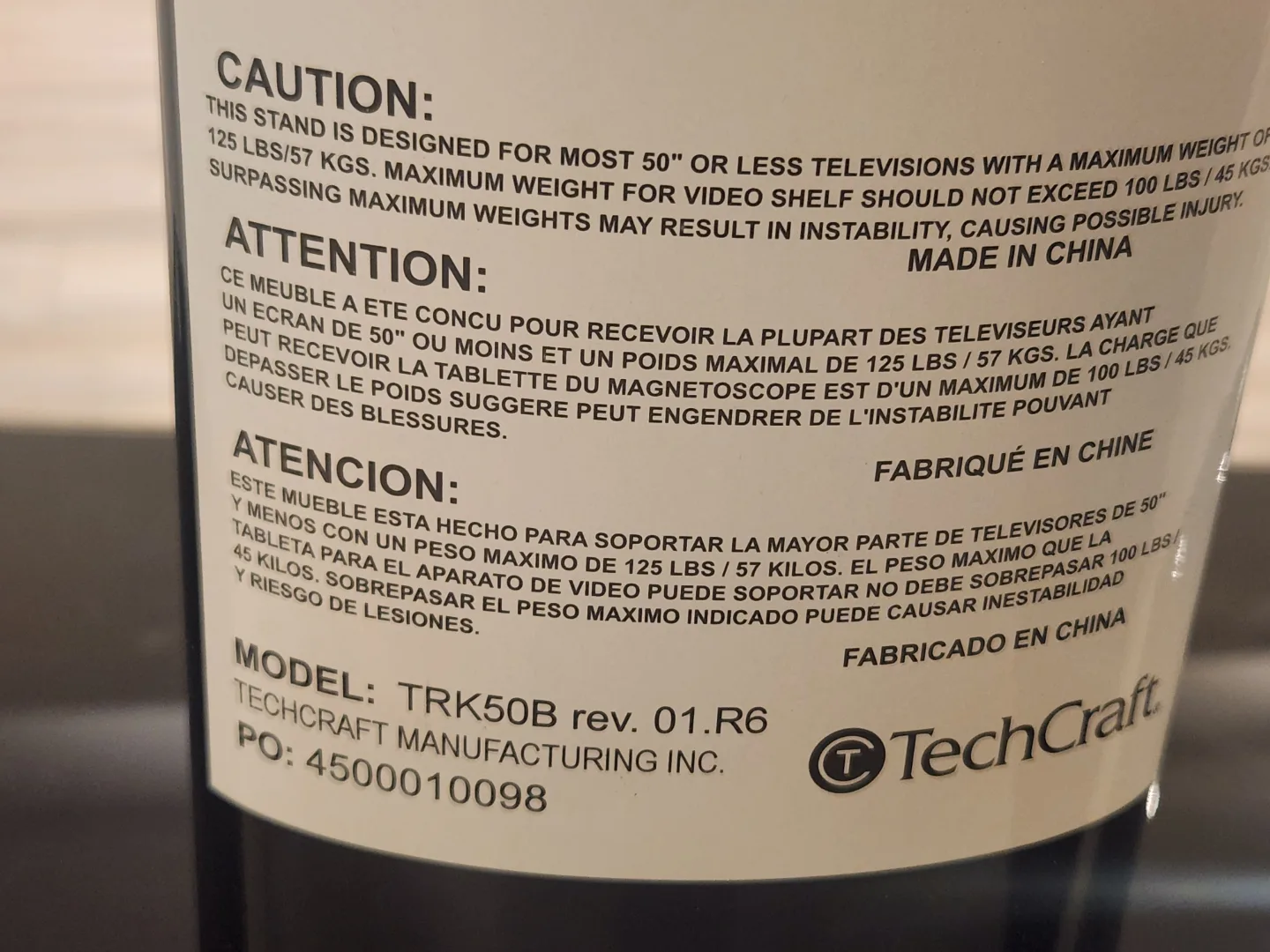 TechCraft TRK50B TV Stand with Mount image indicator(2)