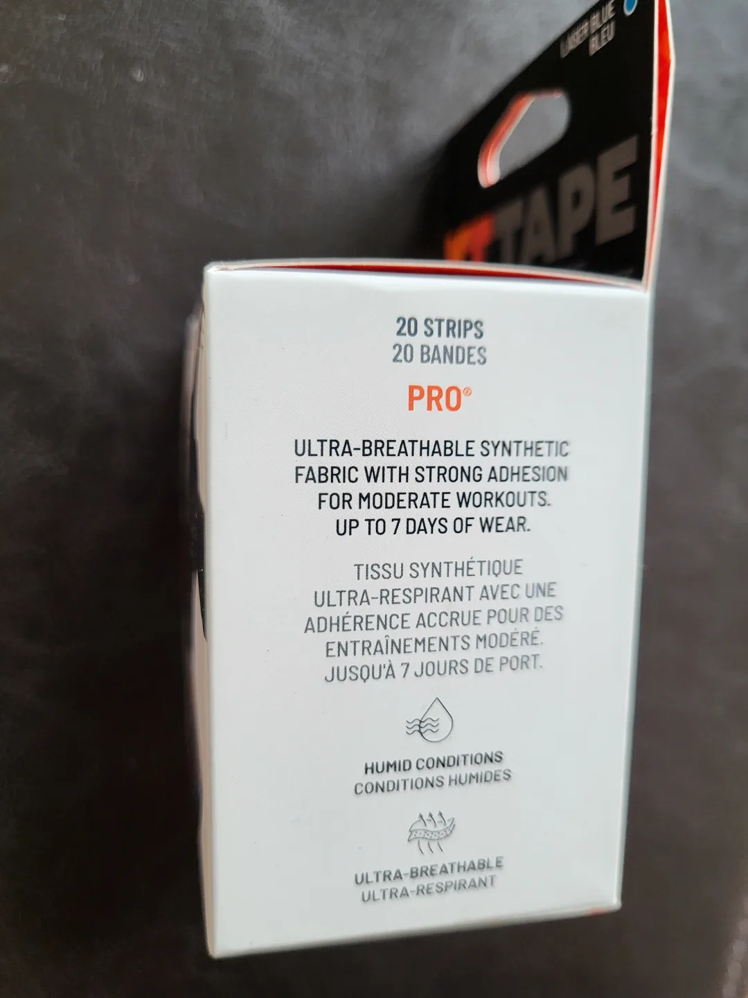 NEW! KT TAPE Pro Kinesiology Tape - Laser Blue - 20 Strips image indicator(7)