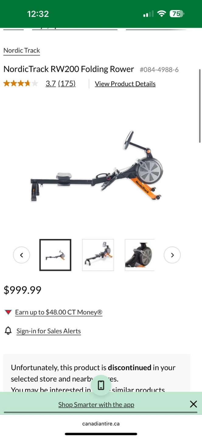 NordicTrack RW200 Folding Rower Karrot