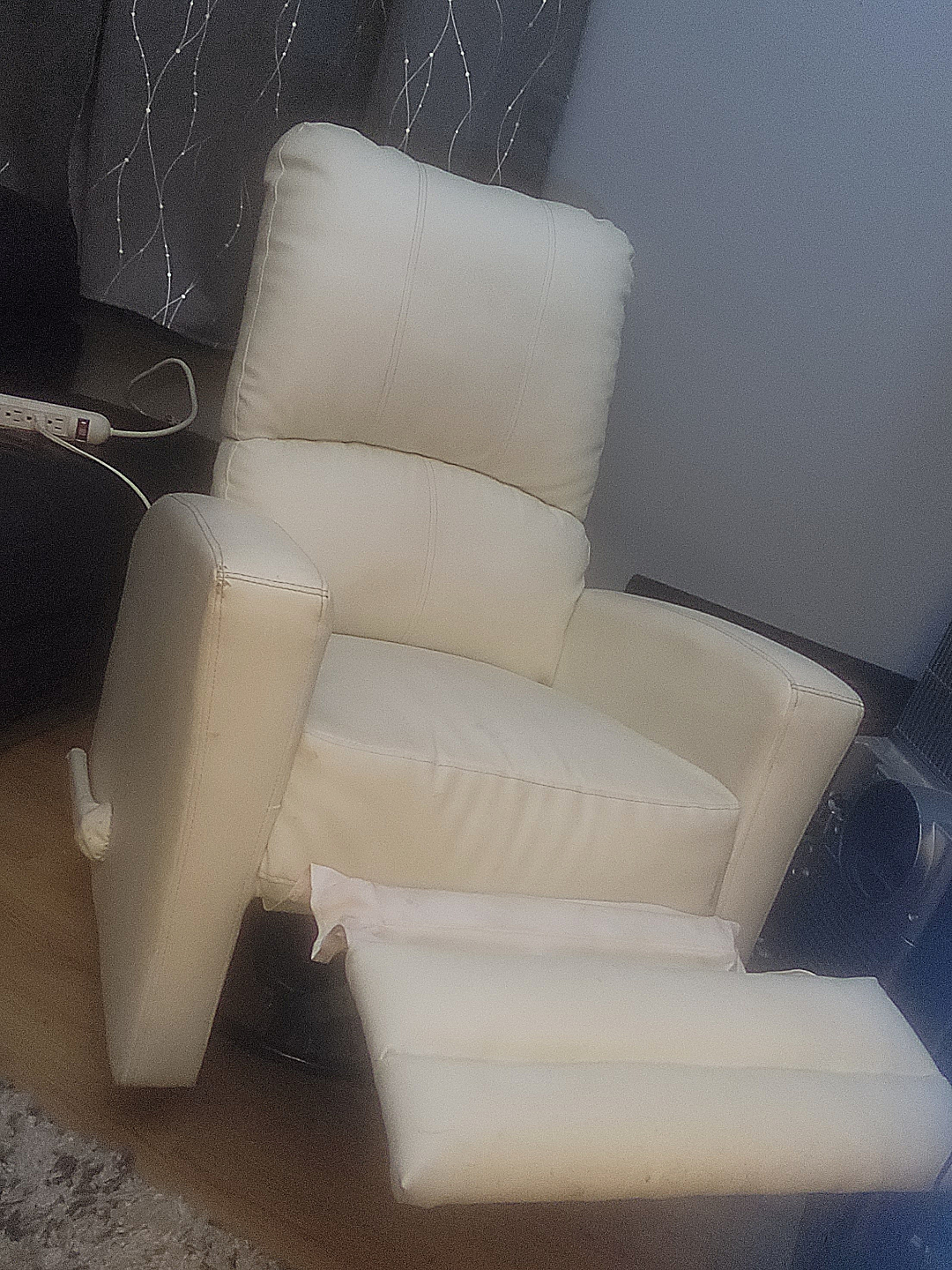 White leather chairs