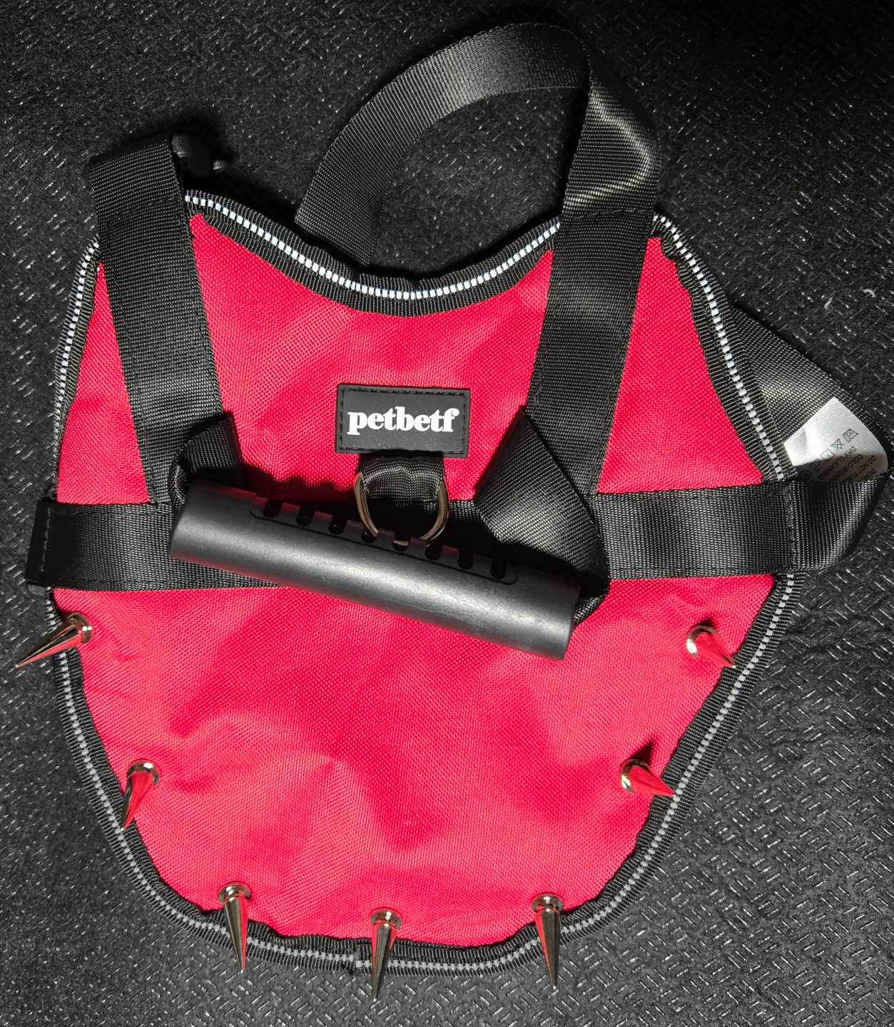 Red Dog Harness with Spikes - Size XSS image indicator(3)