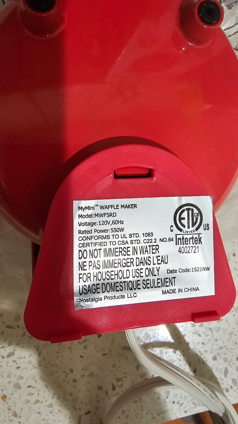 NOSTALGIA MyMini Waffle Maker -🥕 image indicator(6)