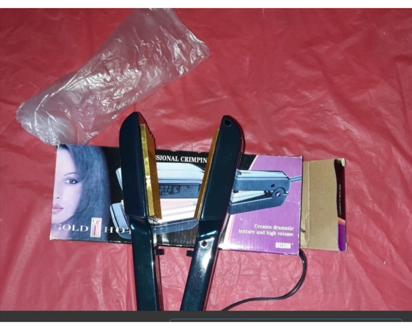 Belson Professional Crimping Iron - Gold Hot