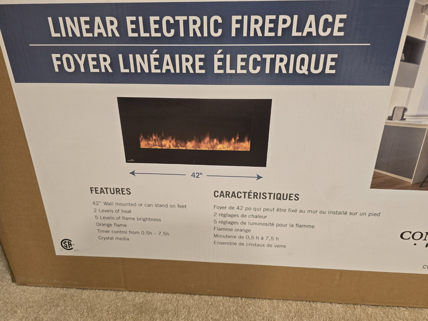 Continental Fireplaces 42" Linear Electric Fireplace - photo 2