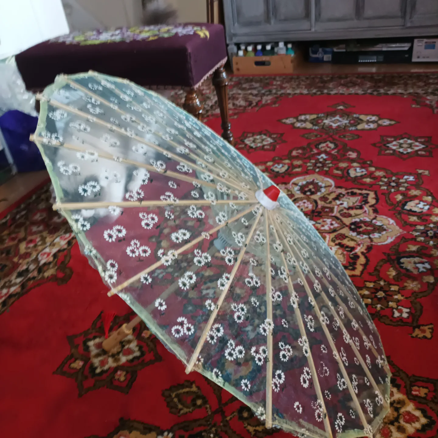 Chinese Japanese ambrellal with Floral Design image indicator(2)