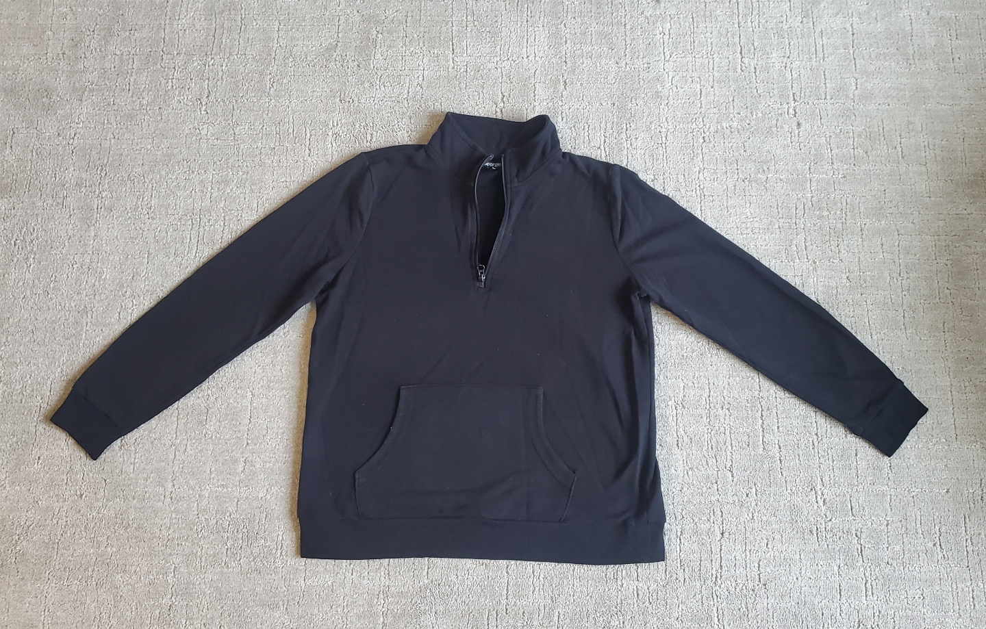 Black Quarterzip Hoodie - Large