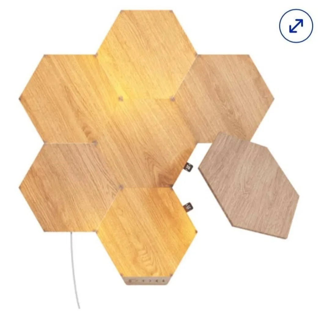 Nanoleaf Elements Wood Look Hexagons Smart Light Kit thumbnail
