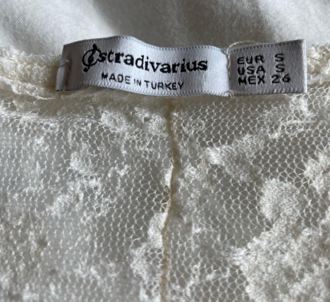 Stradivarius Cream Lace Bodysuit - Size Small NWT - photo 5