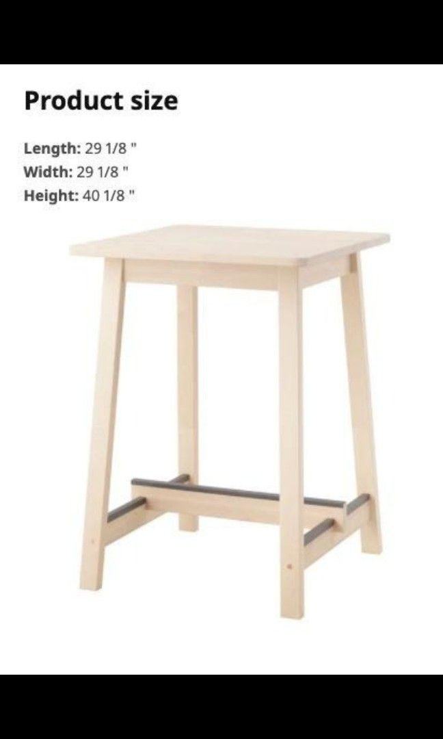IKEA NORDEN Bar Table - Light Birch - photo 3