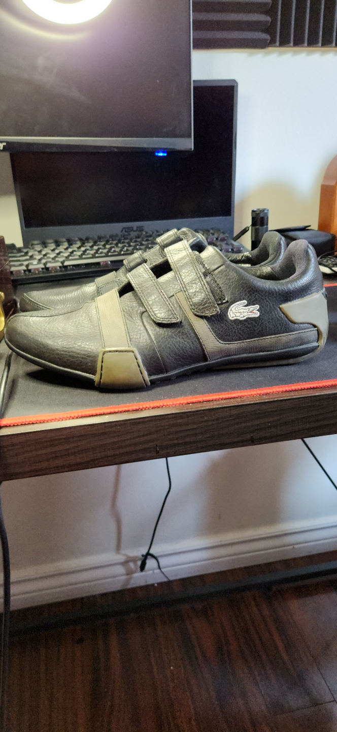 Men's Lacoste Black Leather sneakers new - photo 4