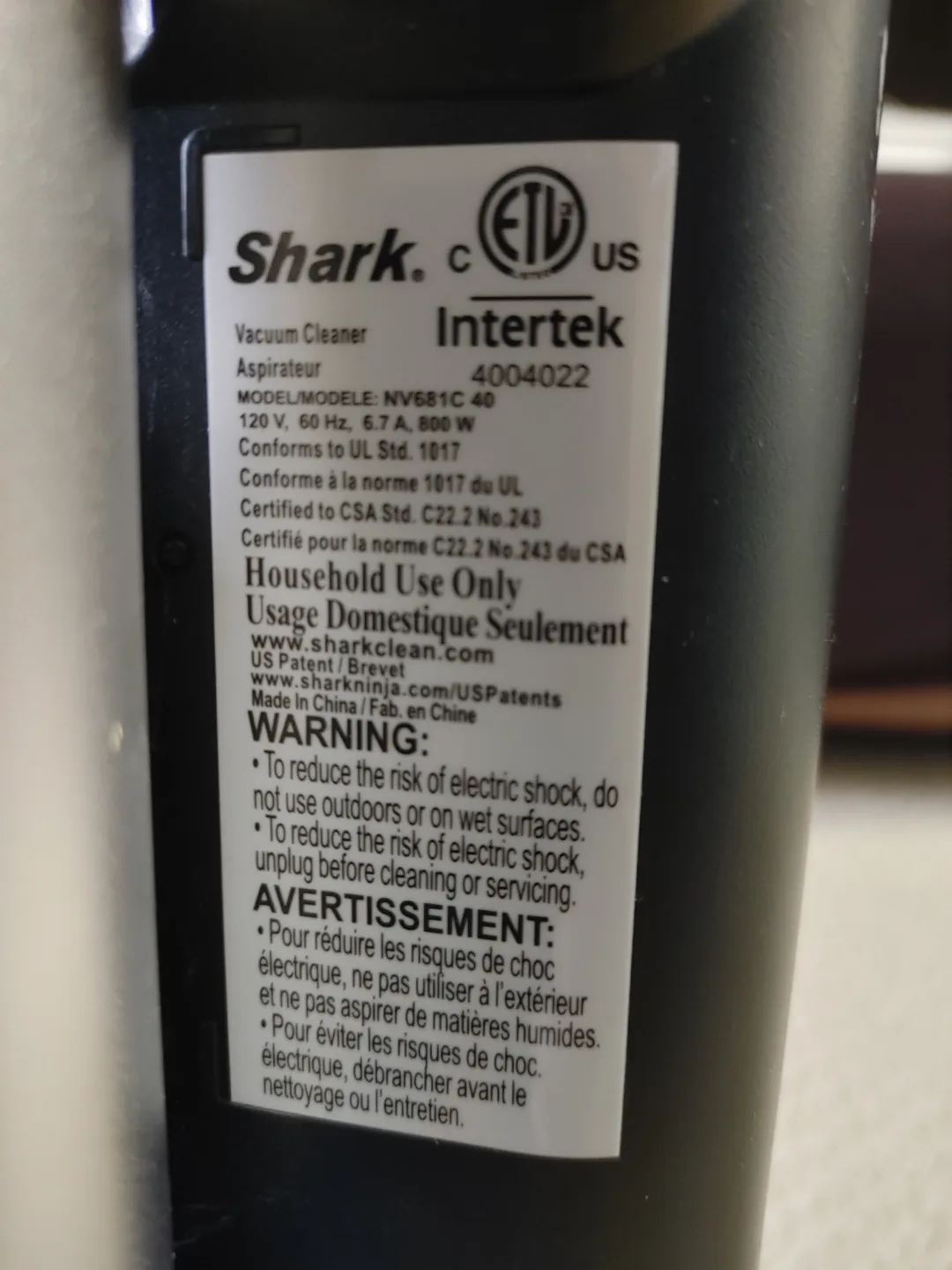 Shark Vacuum Cleaner image indicator(4)