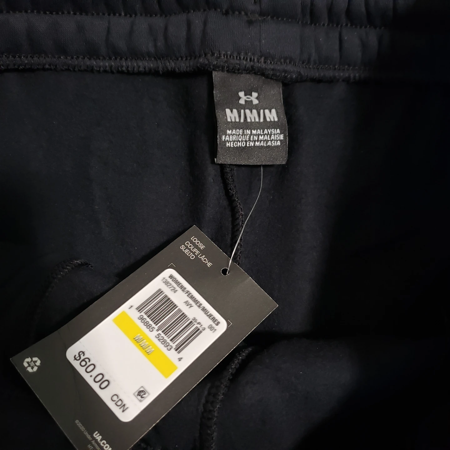 New Under Armour wide leg fleece line shorts size M - photo 2