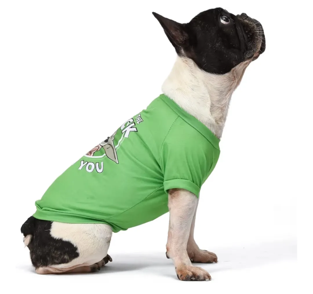 Adorable Dog T-Shirt - May the Luck Be With You - Size L image indicator(4)