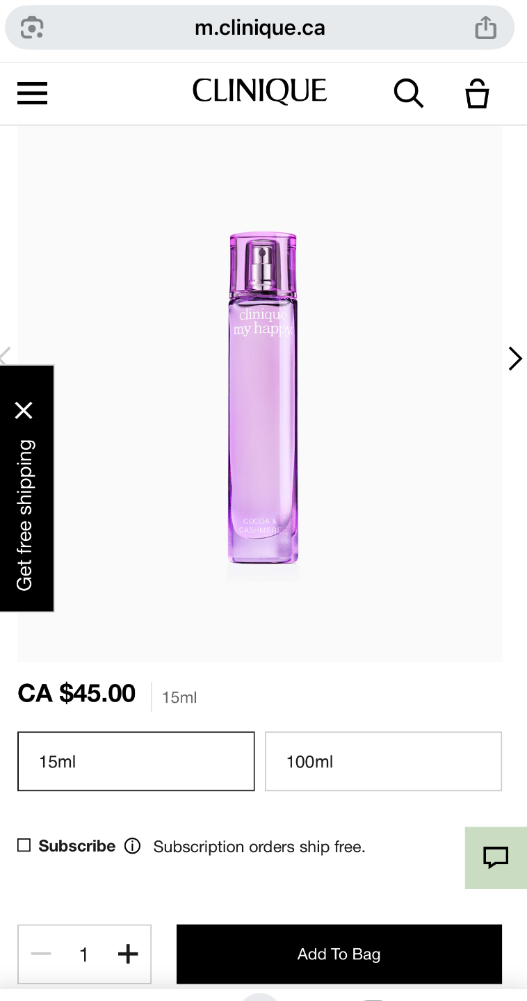 Clinique my happy. Cocoa & Cashmere Eau de Parfum 15ml