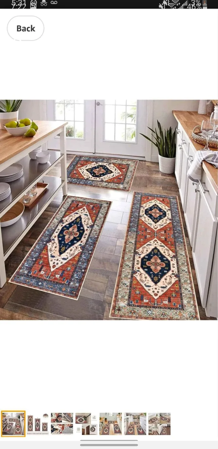 3PCS KITCHEN RUG SET - BRAND NEW