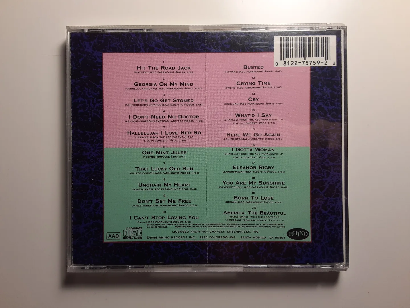 Ray Charles - Anthology | CD image indicator(3)