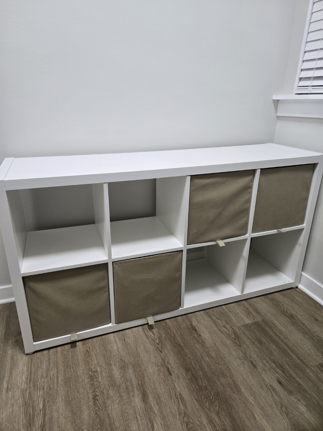 White IKEA Kallax Cube Shelving Unit - photo 2