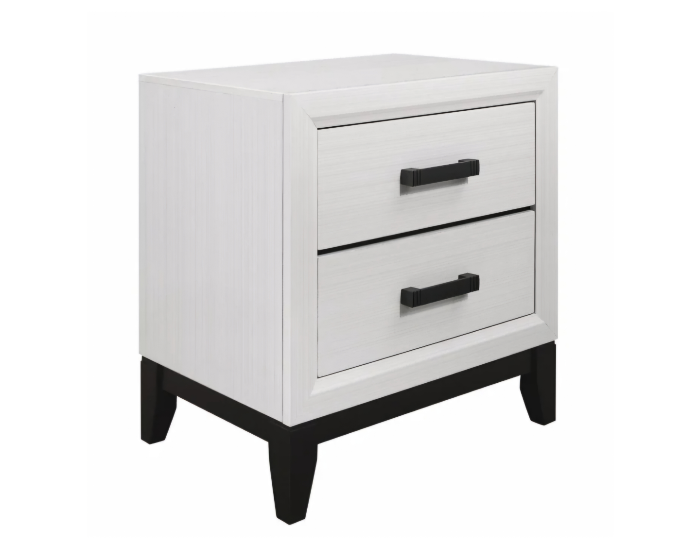 Two-Drawer Nightstands- White and Black