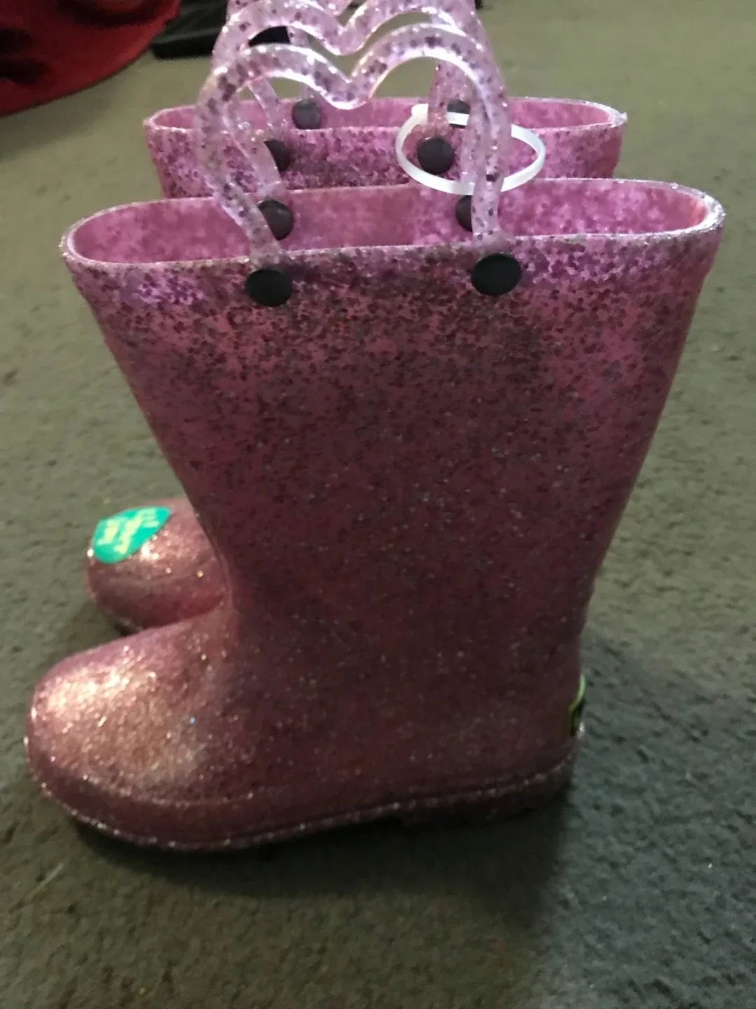 New! Western Chief Abby Glitter Light-Up Pink Rain Boots thumbnail