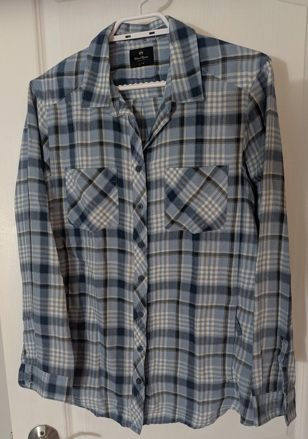 Wind River Women's Large Plaid Long Sleeve lightweight shirt  🧡 thumbnail
