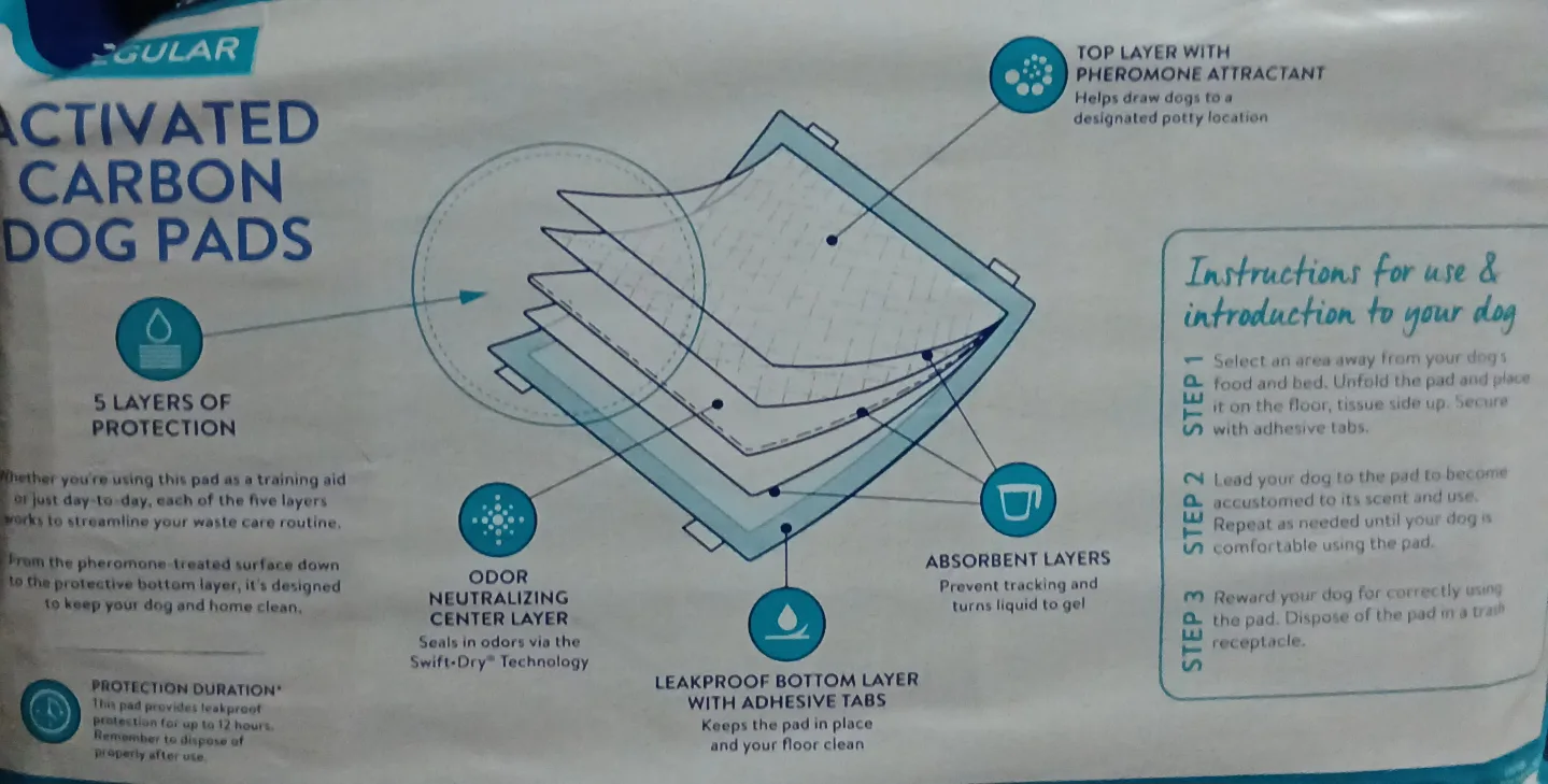 #freecycle Top Paw Activated Carbon Puppy Training Pads 49 pads image indicator(2)