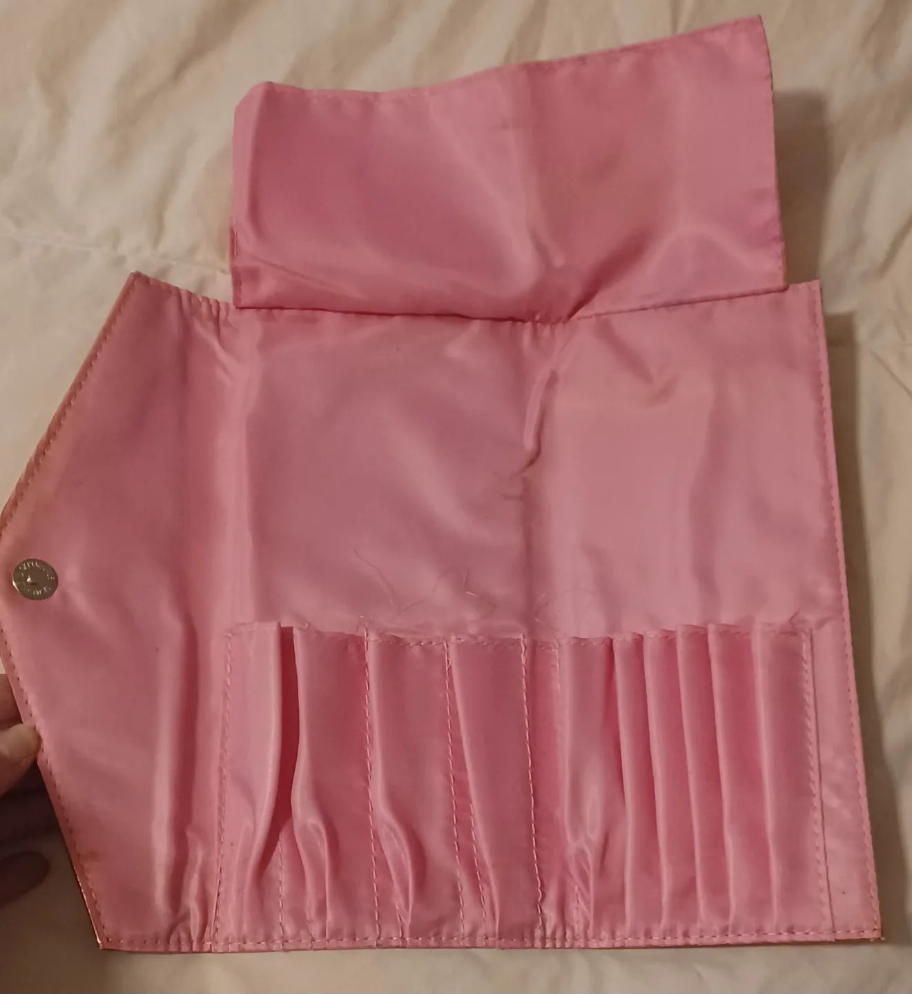 Pink Holographic Clutch Wallet For Makeup Brushes image indicator(4)