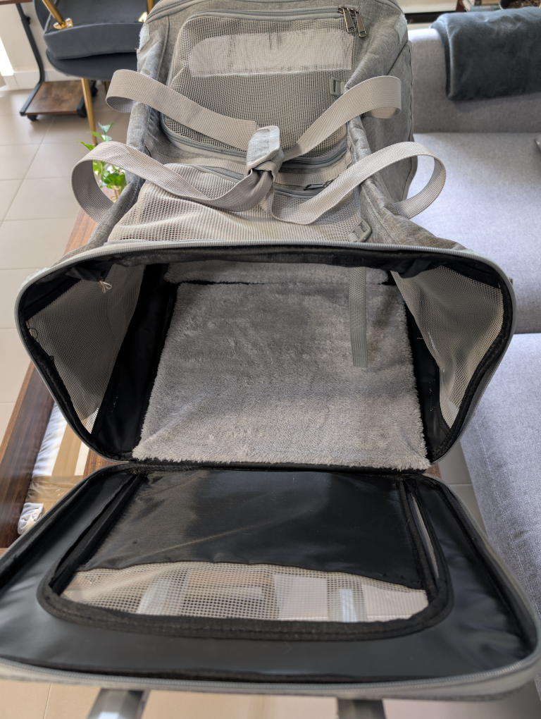 Pet Carrier Rolling Travel Bag Grey - photo 4