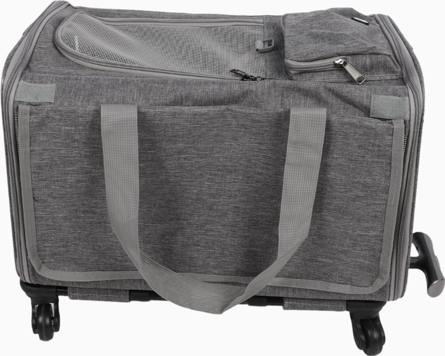 Pet Carrier Rolling Travel Bag Grey - photo 5