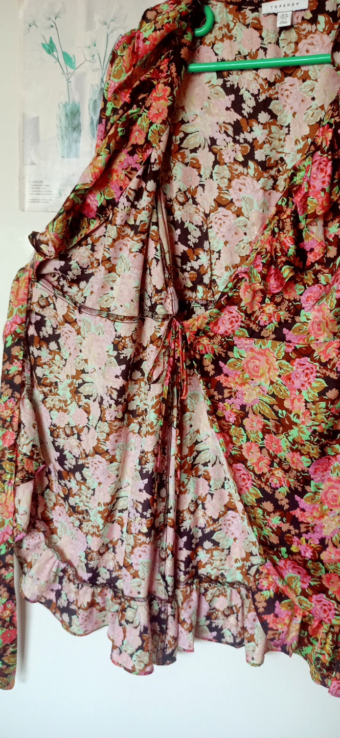 Topshop Floral Wrap Mini Dress - photo 4