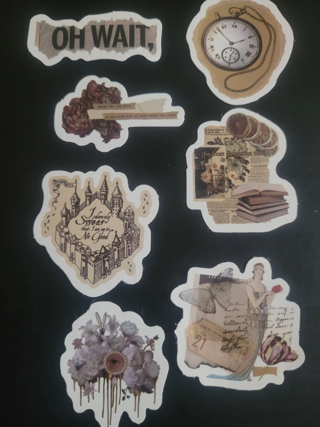 30 Aesthetic Stickers - Vintage, Journaling, Collage image indicator(3)