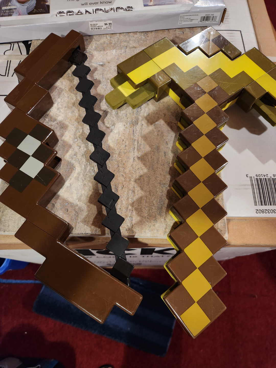 Minecraft Roleplay Toy Set: Bow and Pickaxe