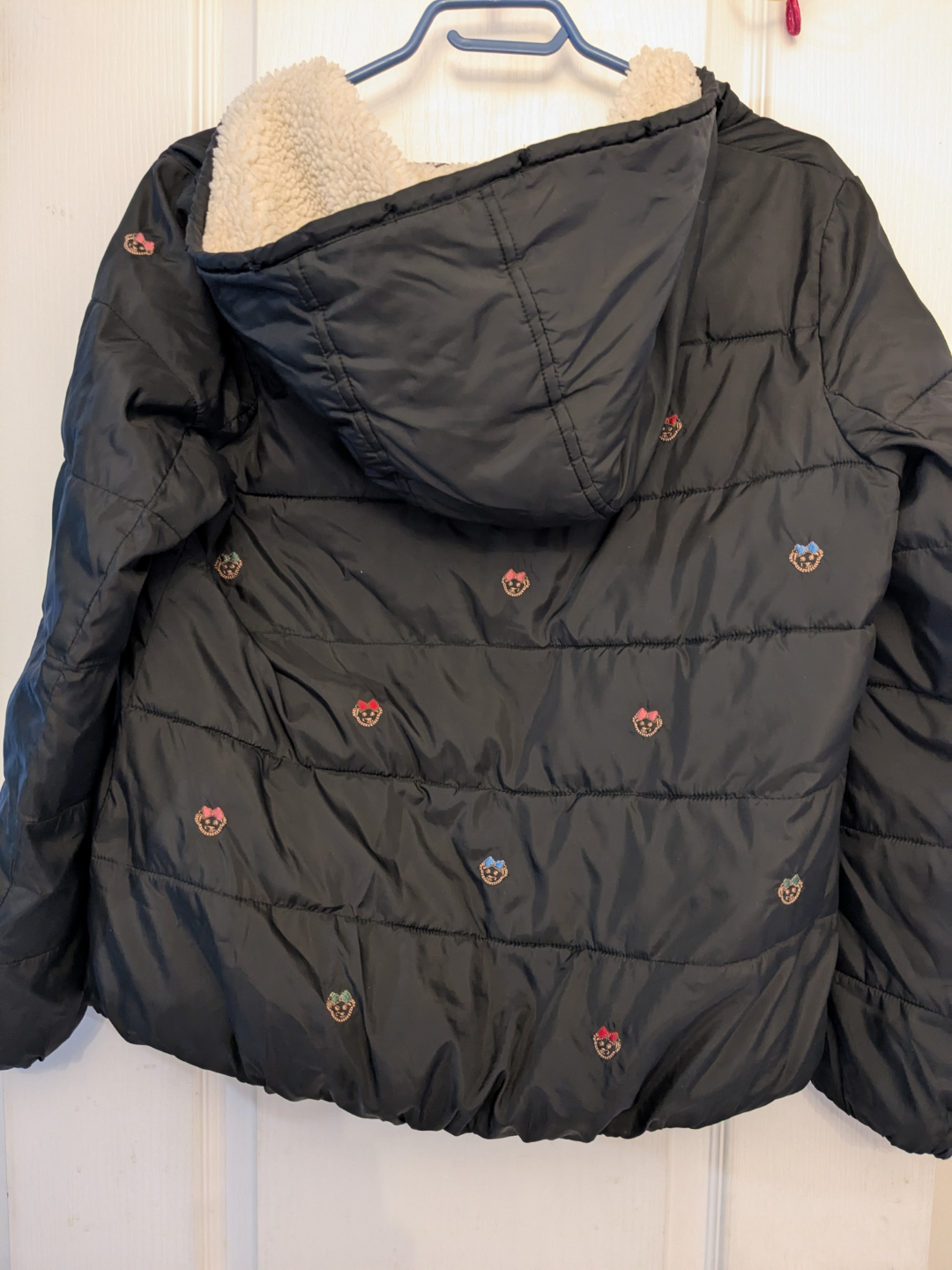 Black Winter Coat/ Jacket with bear pattern - photo 3