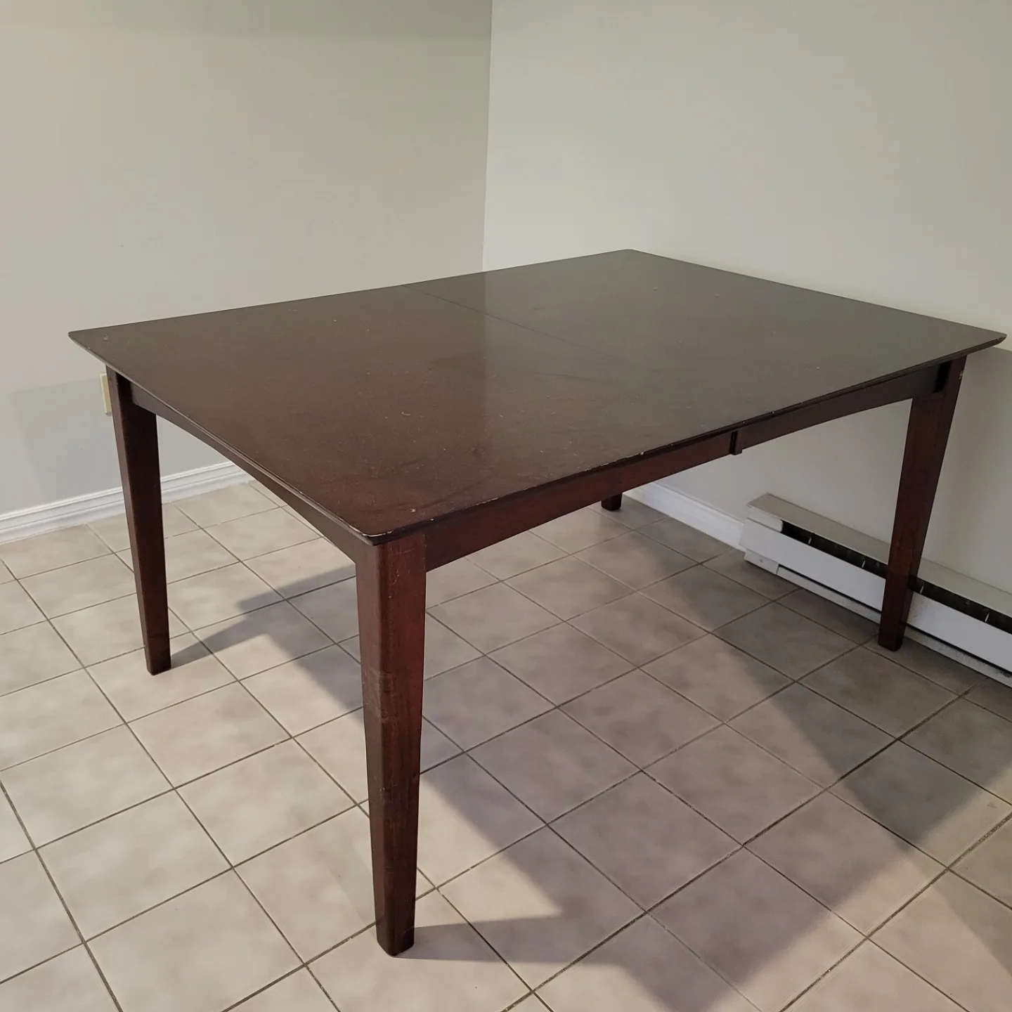 Dark brown dining table thumbnail