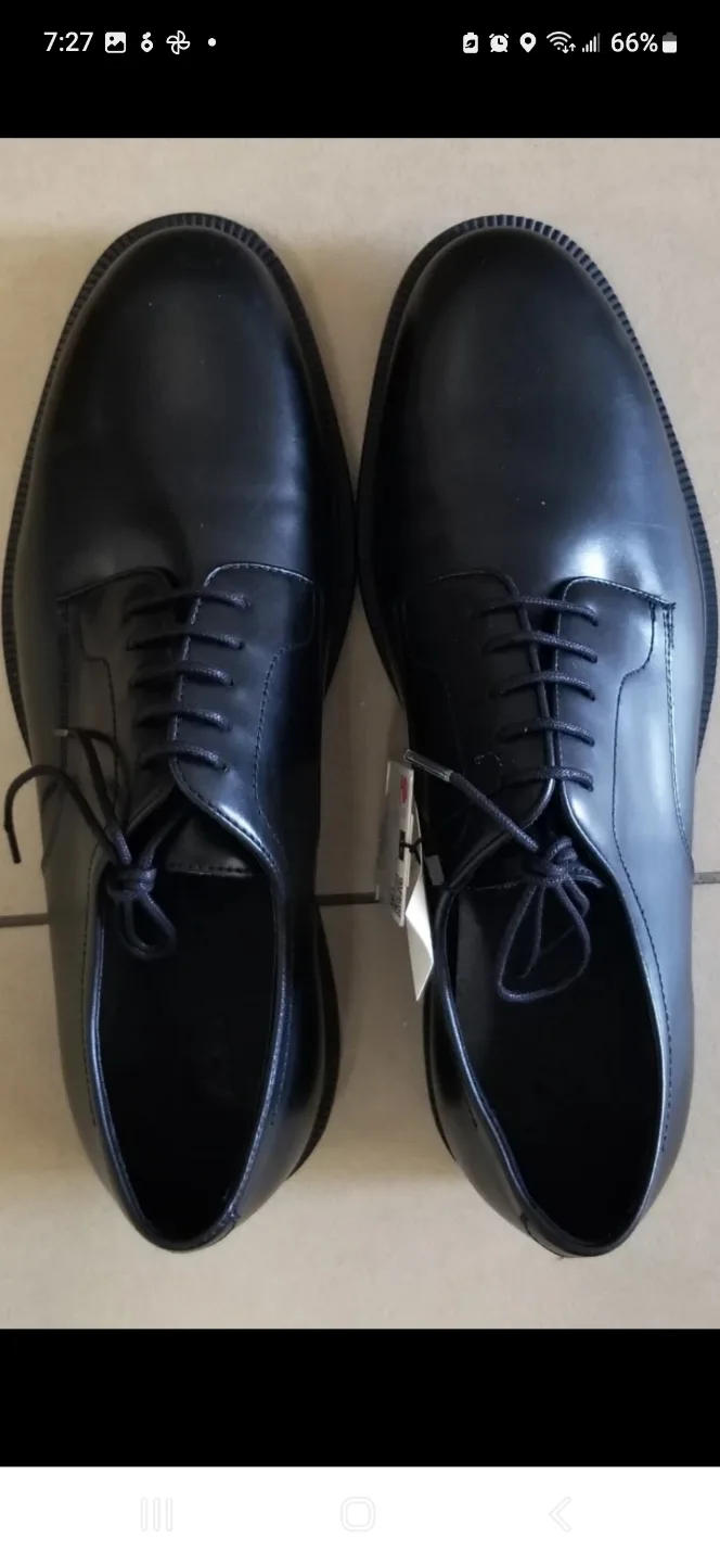 ZARA LEATHER SHOES Black SZ 44,10.5 B/New tagged image indicator(7)