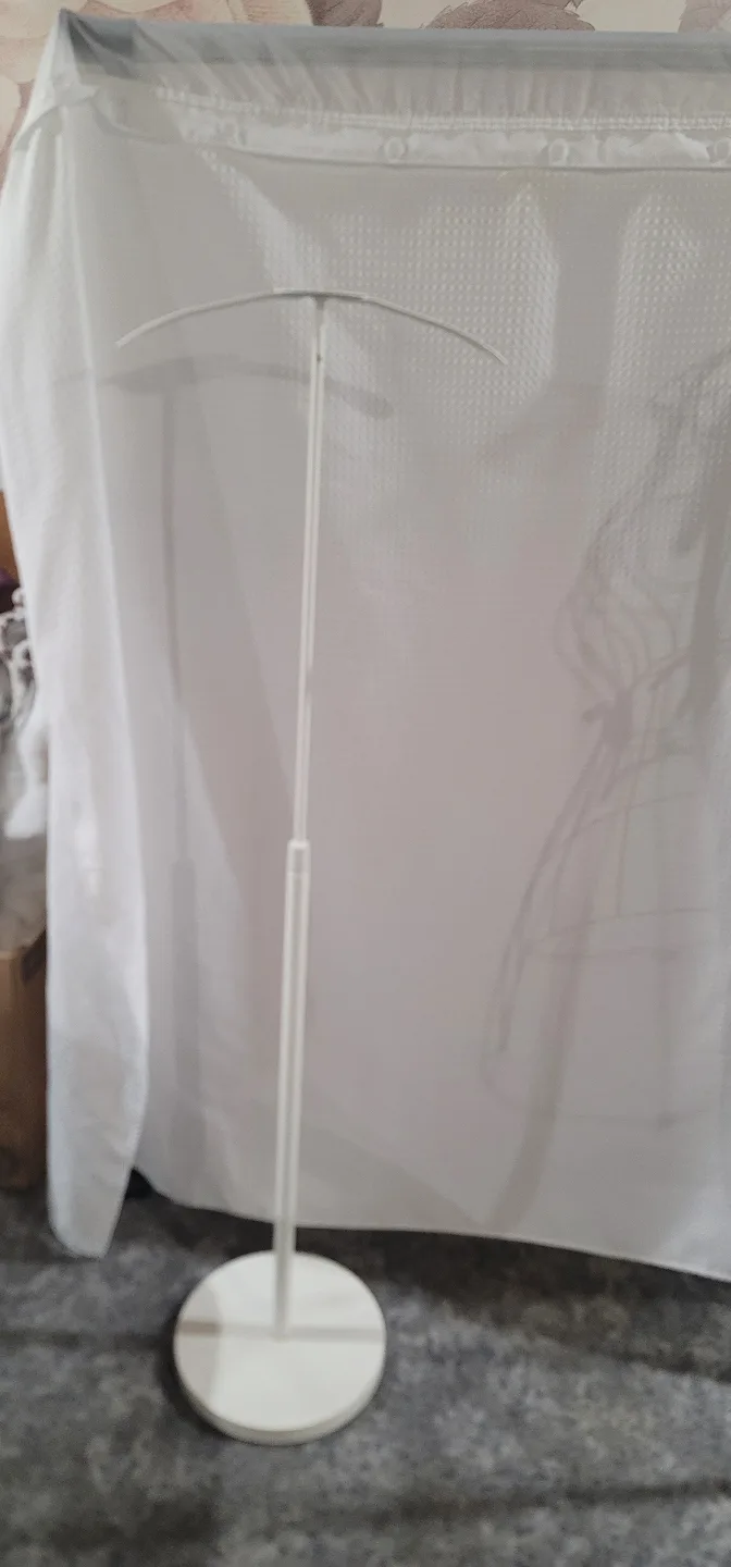 #freecycle-White Freestanding Garment Rack