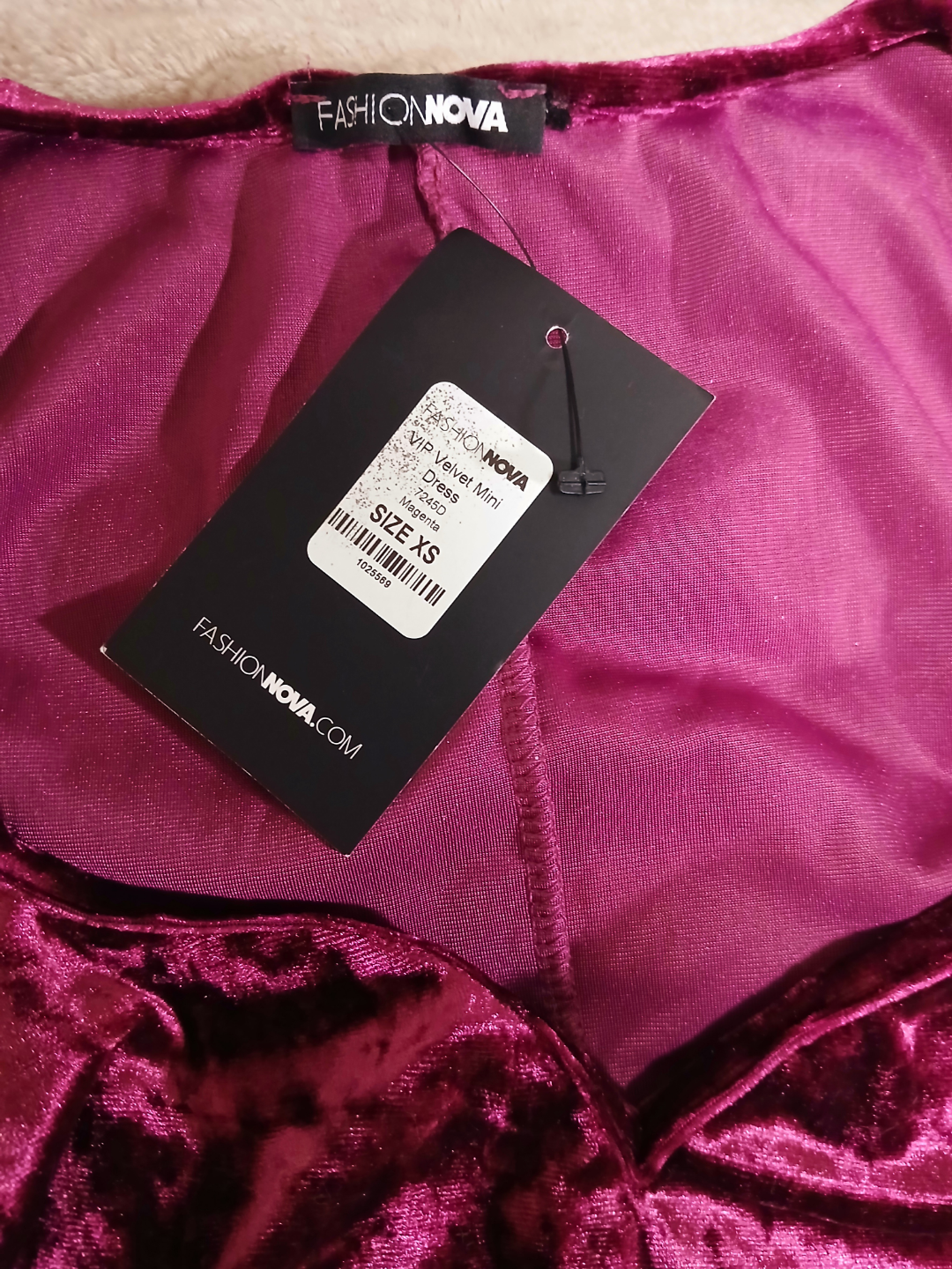 XS Velvet Dress Fashion Nova - photo 2