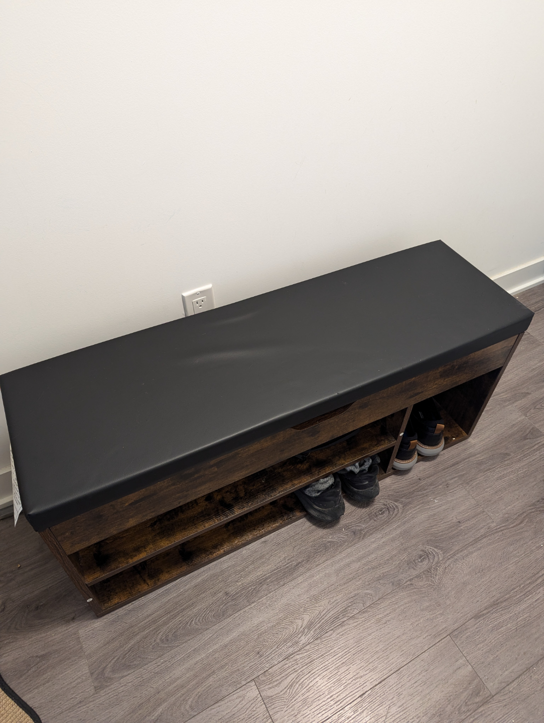 Shoe Storage Bench with Cushion - photo 2