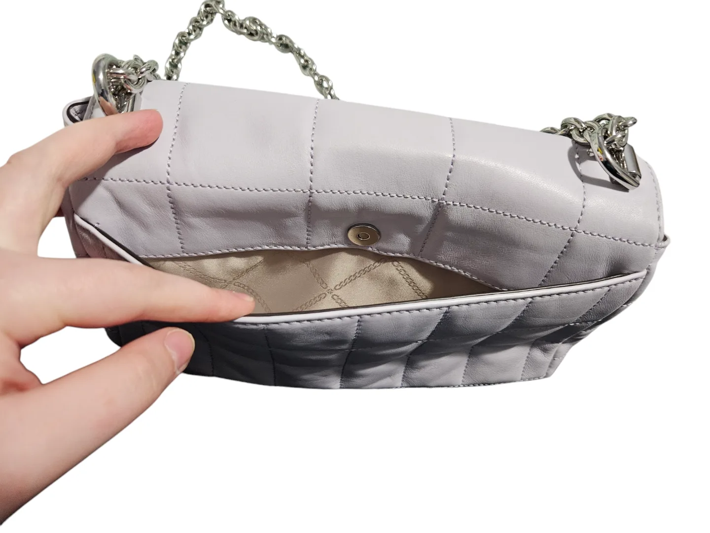 Michael Kors SoHo Large Quilted Leather Shoulder Bag - Lilac 🏒 image indicator(4)