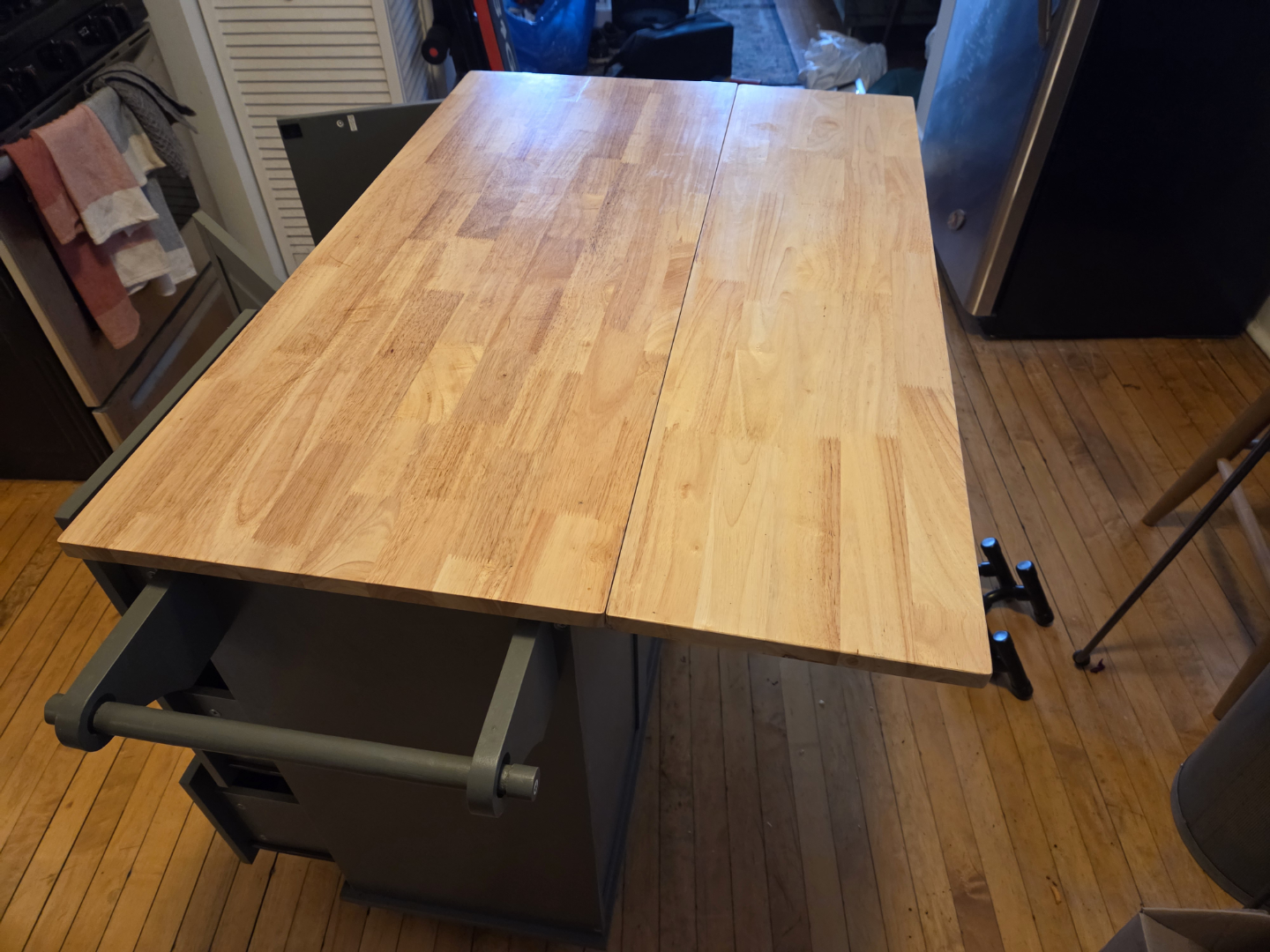 Kitchen Island Cart with Butcher Block Top - photo 4