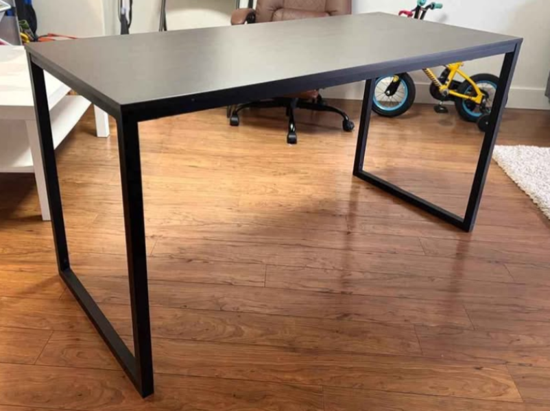Black Desk with Metal Frame - photo 2