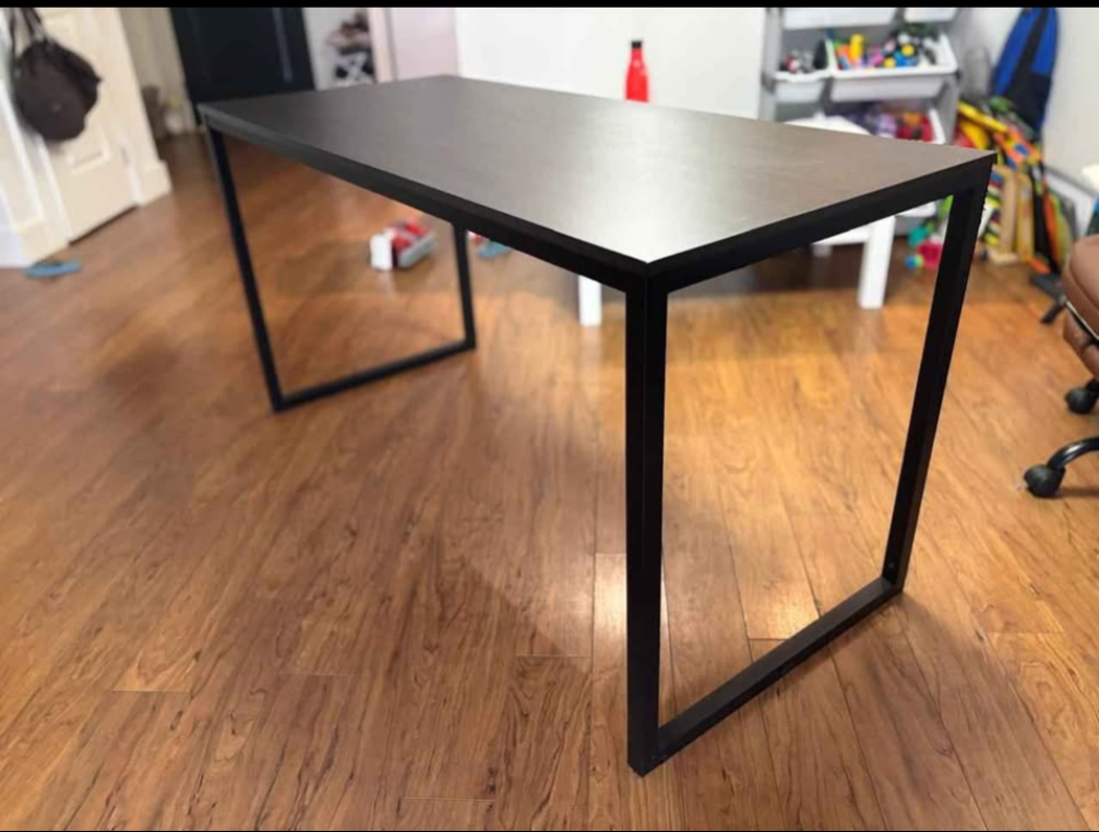 Black Desk with Metal Frame - photo 3