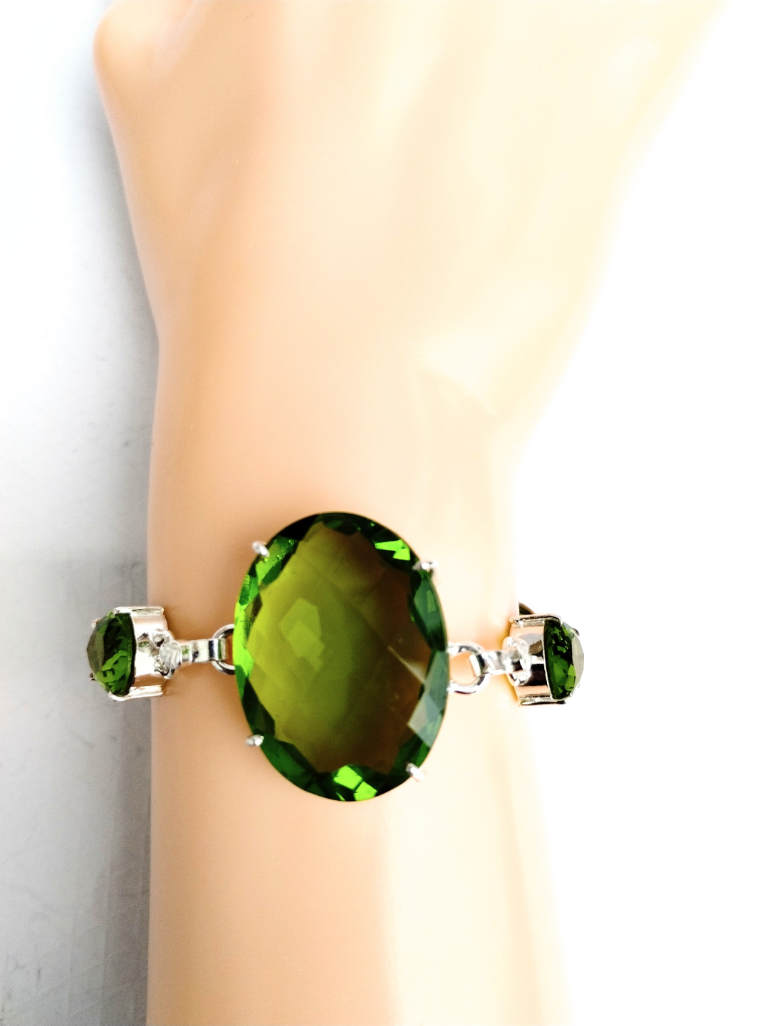 Big Bold Green Peridot Bracelet